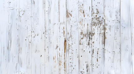 Aufkleber - Vintage white painted wood texture as background : Generative AI