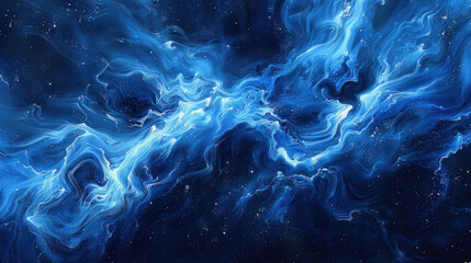 Wall Mural - Blue colored cloud of unknown matter