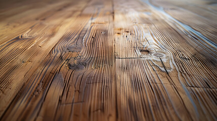 Aufkleber - wooden surface textured tabletop background : Generative AI