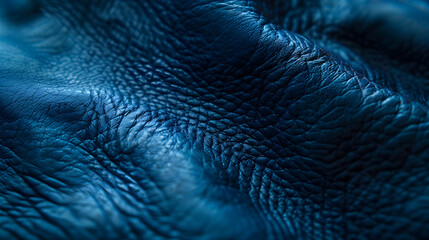 Aufkleber - Blue leather texture background : Generative AI