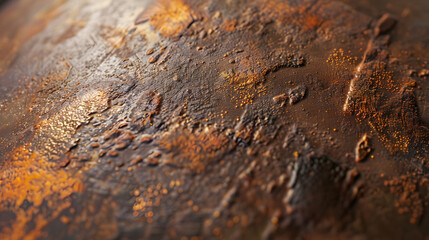 Aufkleber - brown grungy metal texture closeup : Generative AI