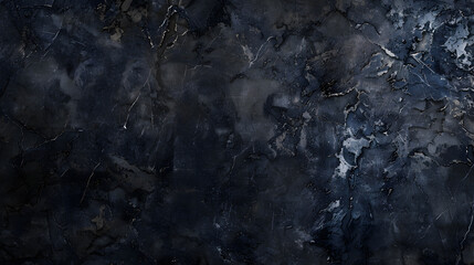 Poster - Dark black grey grunge Old marble wall cement abstract textured for background Empty rough grey black Concrete wall Grunge background black marble texture Grunge image wallpaper : Generative AI