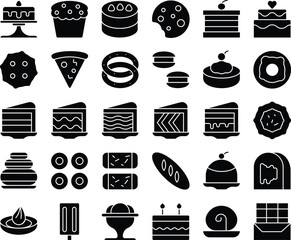 Cake icon fill illustration vector stock