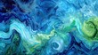Adorned with swirling blues and greens, it captures the essence of a mystical oceanic. Generative Ai