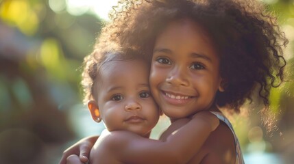 Poster - A Tender Sibling Embrace