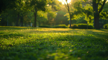Poster - Nice green forest landscape in the city : Generative AI