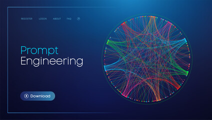 Wall Mural - prompt engineering, ai and data visualization.
