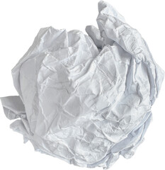 Canvas Print - White Torn Crumpled Paper Ball
