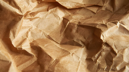 Aufkleber - crumpled brown paper background Old texture for web design screensavers : Generative AI