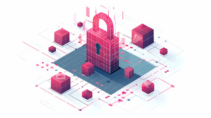 Wall Mural - Denial of Service Attack Disrupting Network: 3D Flat Cartoon Icon Illustrates Impact of DoS Attacks, Emphasizing Robust Network Defenses
