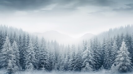 Canvas Print - snow covered mountains