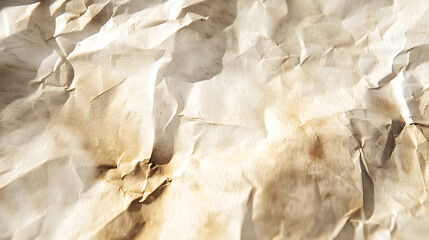 Fototapete - Grunge paper texture isolated on white : Generative AI