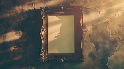 Aufkleber - Old photo frame Vintage paper Retro card : Generative AI