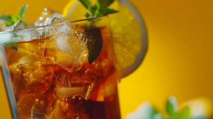 Aufkleber - Cold ice tea drinking conception : Generative AI
