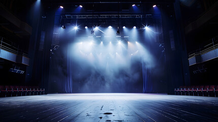 Poster - empty theater stage : Generative AI
