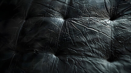 Poster - black leather texture background : Generative AI