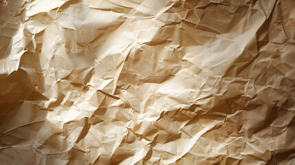 Aufkleber - crumpled brown paper background Old texture for web design screensavers : Generative AI