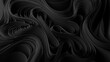 Black layers of cloth or paper warping. Abstract fabric twist. 3d render illustration
