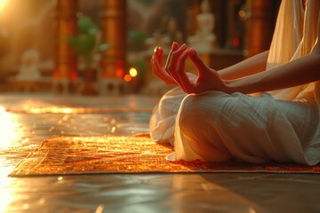 Canvas Print - Serenity in Motion: Yoga Mudra Close-Up