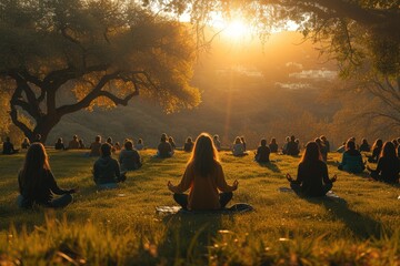 Canvas Print - Zen at Dawn: Communing with Nature's Calm