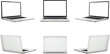 © fad82 - Realistic laptop mockup with blank screen isolated on white background, perspective laptop mock up different angles views
