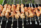 Fototapeta Big Ben - Kebabs on the grill