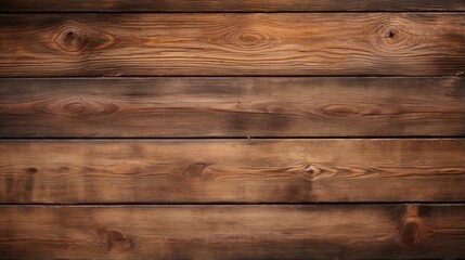 Wall Mural - High-resolution photograph of horizontal dark wooden planks with knots and unique patterns, imparting a rustic charm and texture to the image