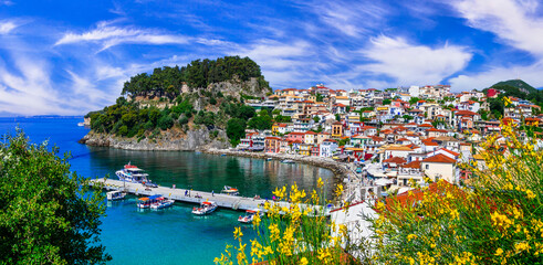 Wall Mural - Beautiful colorful towns of Greece - Parga. Popular for summer vacations, Epirus. Greek holidays