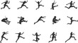 © DesignLands  - Female long jump silhouette, Long jump silhouette, Long jump vector, Long jump svg, Female long jump svg, Woman long jumping silhouette, Girl jumping silhouette.