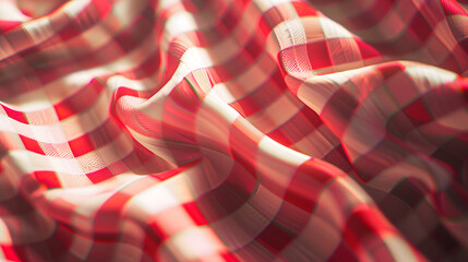 Aufkleber - Check pattern fabric fold background : Generative AI