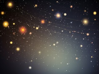 Wall Mural - digital art depicting abstract starry night sky with glowing stars and subtle light trails. dark cos