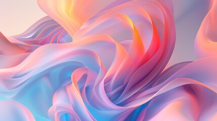 Wall Mural - Abstract background with smooth shapes hyper realistic 