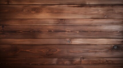 Wall Mural - This image showcases a close-up of warm toned wooden planks arranged horizontally with natural grain and knots