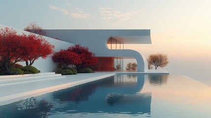 Wall Mural - Imagine a web home icon set against a backdrop of a tranquil seascape, its contours sharp and defined against the serene horizon, symbolizing the gateway to digital tranquility