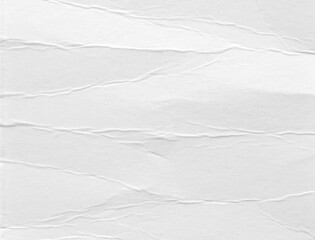 Wall Mural - A sheet of white wrinkled cardboard texture as background