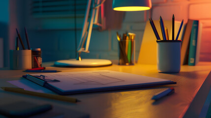Poster - Note pad placed on the desk : Generative AI