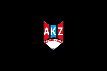 Wall Mural - AKZ letter logo vector design, AKZ simple and modern logo. AKZ luxurious alphabet design