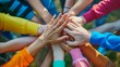 © YURY YUTY - Group of Diverse People Joining Hands