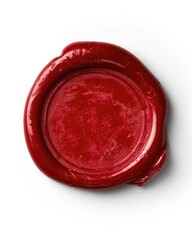 Wax Seal Stamp. Red Blank Wax Seal Stamp for Royals Letters with Clipping Path