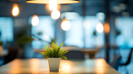 Poster - Blur background of modern office interior design  Contemporary workspace for creative business : Generative AI