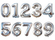 © Chaka_32 - Set of metallic silver balloon numbers set, isolated on transparent background