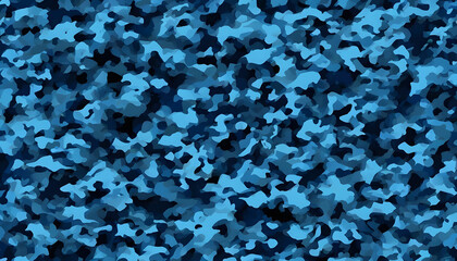 
Military blue background camouflage pattern army texture, dark blue background, navy print