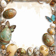 Steampunk Easter graphic template