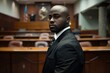 Black lawyers work in court