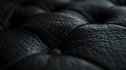 Poster - black leather texture background : Generative AI