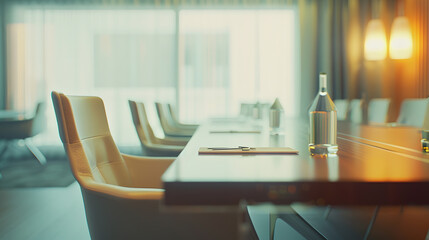 Poster - Interior of conference room in modern hotel : Generative AI