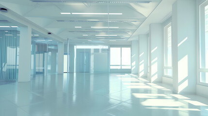 Aufkleber - Modern empty business space Brand new office : Generative AI