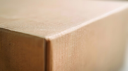 Poster - close up of  a cardboard box on white background : Generative AI