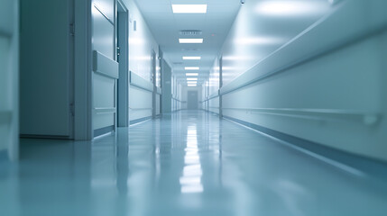 Poster - Empty hospital hallway : Generative AI