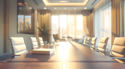 Poster - Interior of conference room in modern hotel : Generative AI